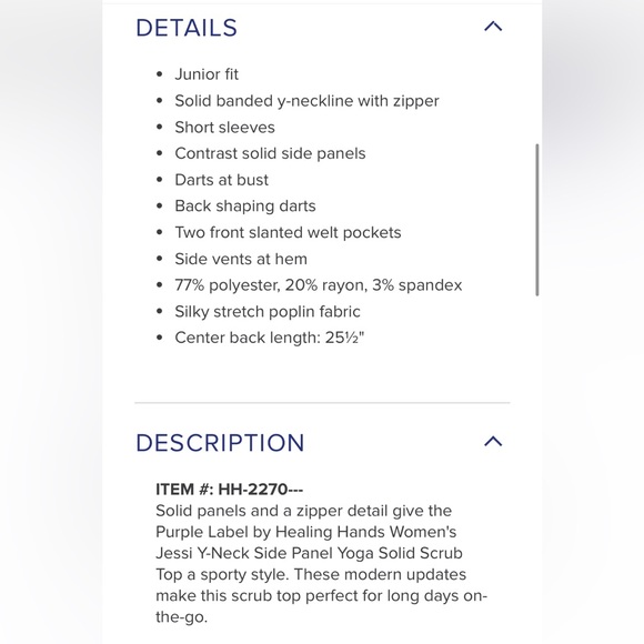 Healing Hands pink scrub set - Picture 4 of 5